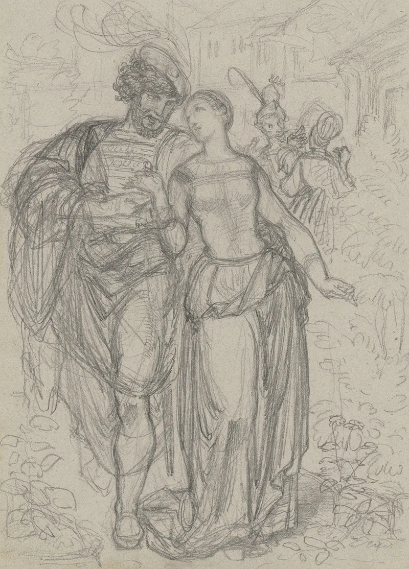 Faust Und Gretchen Im Hintergrund Marthe Und Mephisto 2