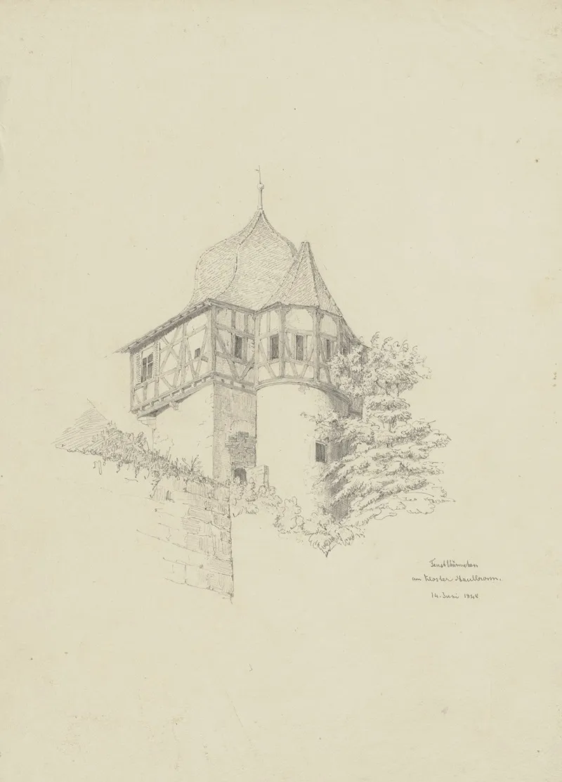 Faustturmchen Am Kloster Maulbronn by Friedrich Wilhelm Ludwig - Canvas Print