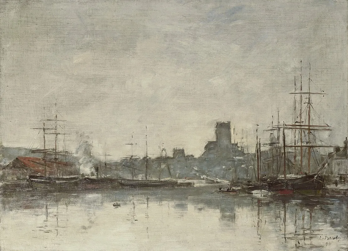 Fecamp Le Port by Eugène Boudin - Canvas Print