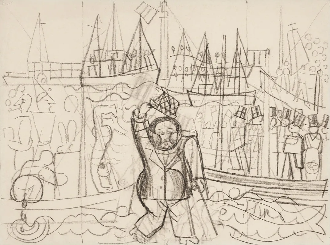 Feest In De Haven by Jean Brusselmans - Canvas Print