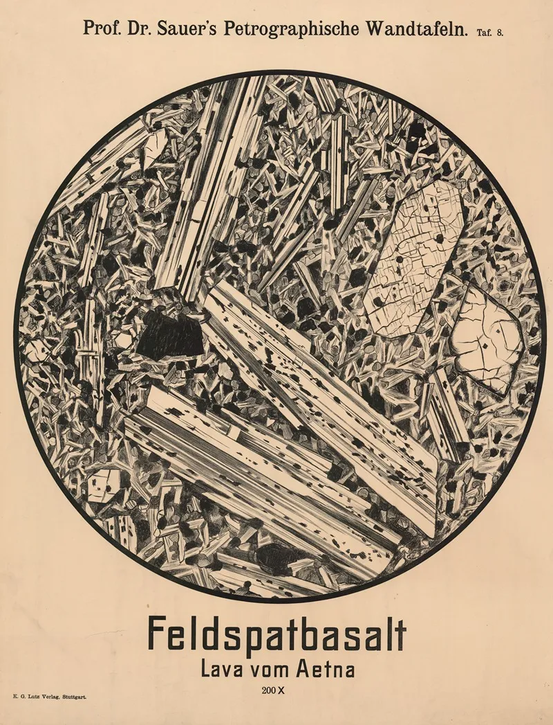 Feldspar Basalt Lava From Mount Etna