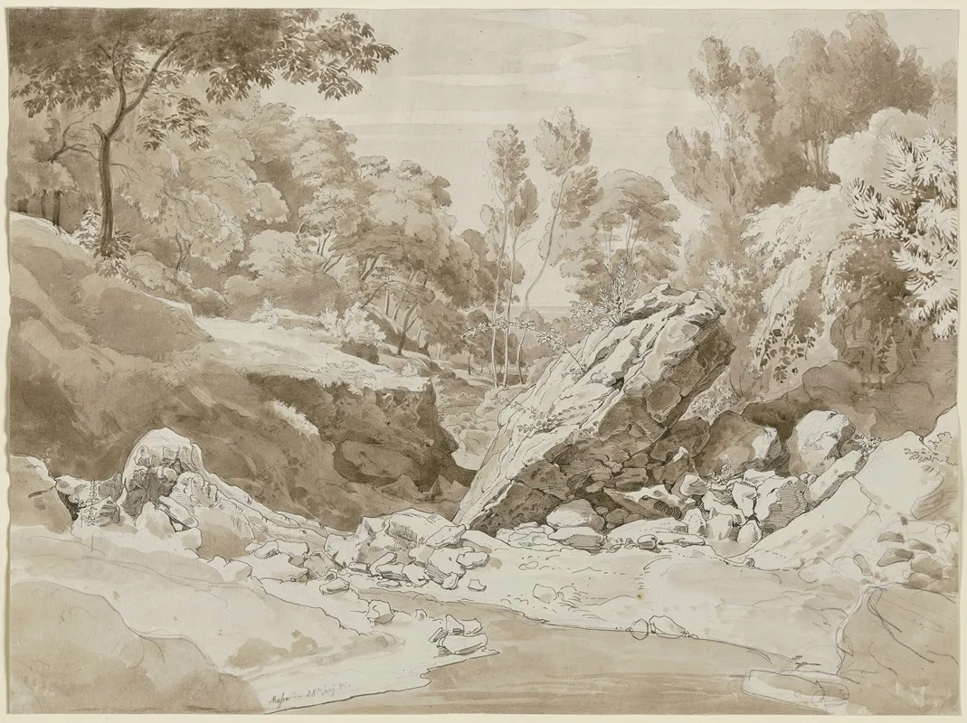 Felslandschaft Bei Massa Di Carrara by Ernst Fries - Canvas Print