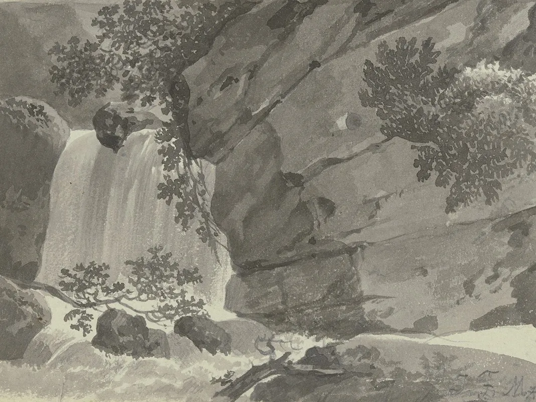 Felsschlucht Mit Wasserfall