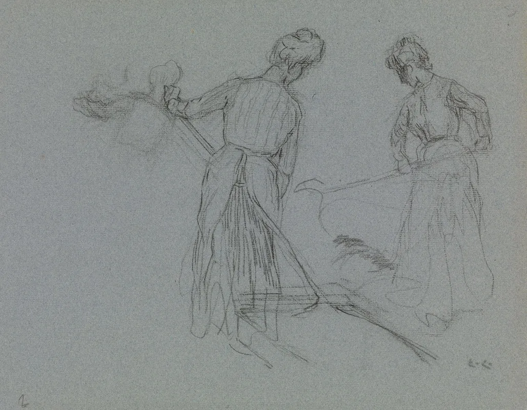 Female Haymakers Study by Emile Claus - Canvas Print