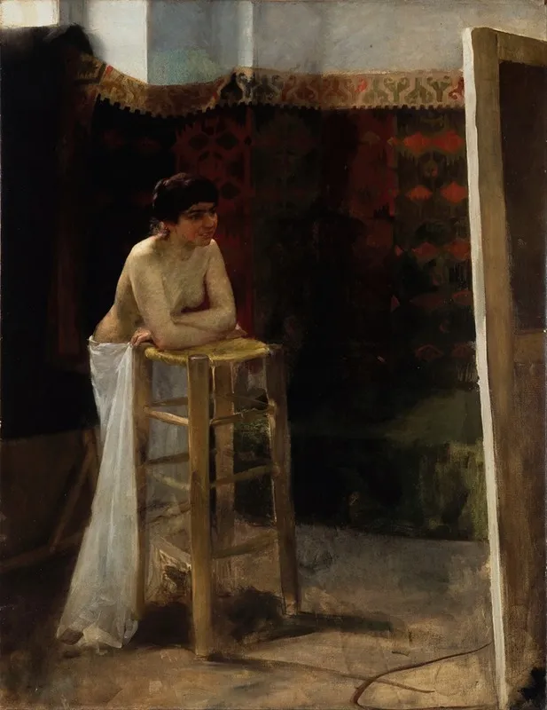 Female Model In A Studio