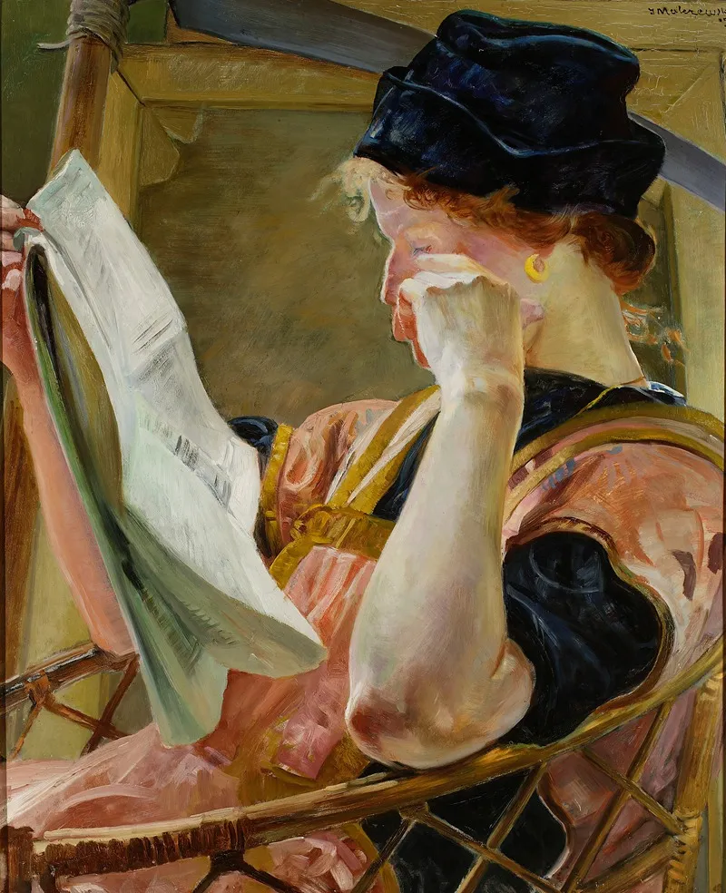 Female Model by Jacek Malczewski - Canvas Print