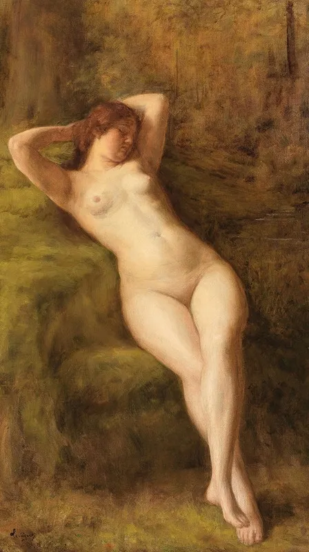 Female Nude 22 by Auguste Levêque - Canvas Print