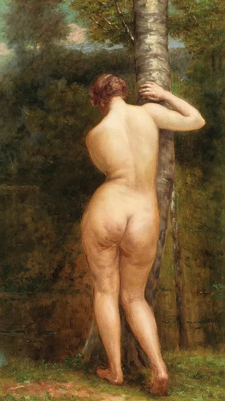 Female Nude 23 by Auguste Levêque - Canvas Print