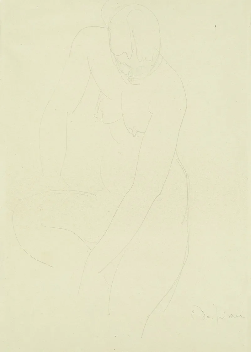 Female Nude 54 by Charles Despiau - Canvas Print