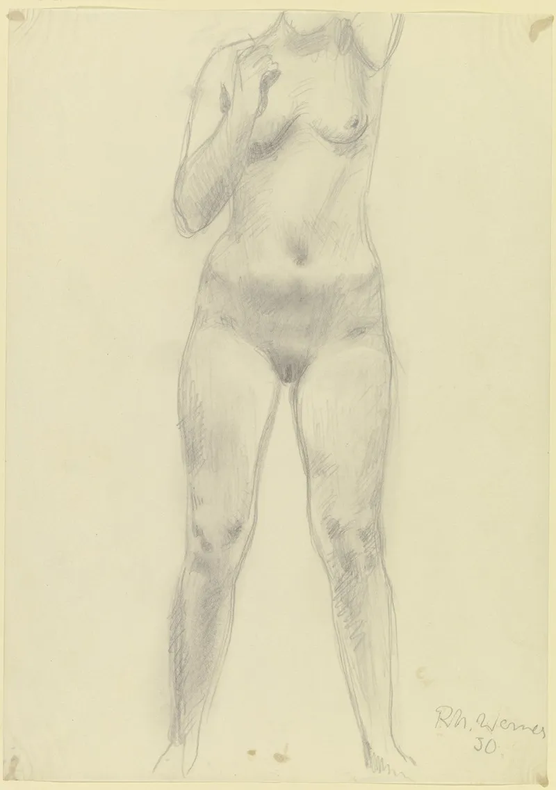 Female Nude 60 by Richard Martin Werner - Canvas Print