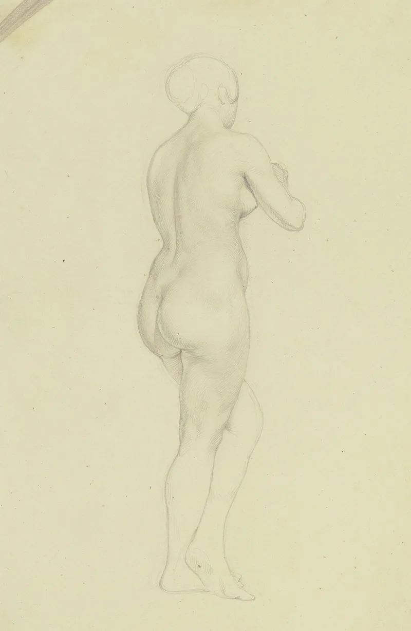 Female Nude From Behind 2 by Bonaventura Genelli - Canvas Print