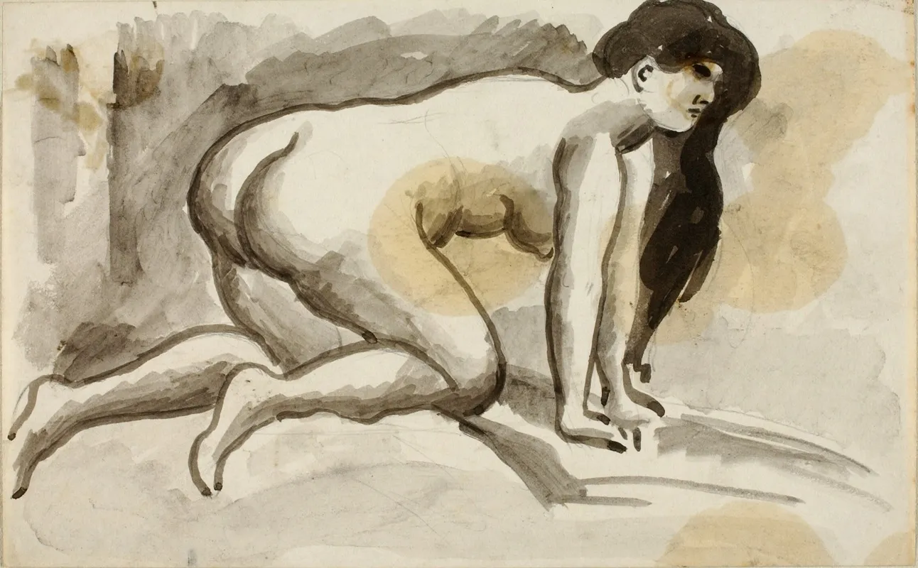 Female Nude On Hands And Knees 2