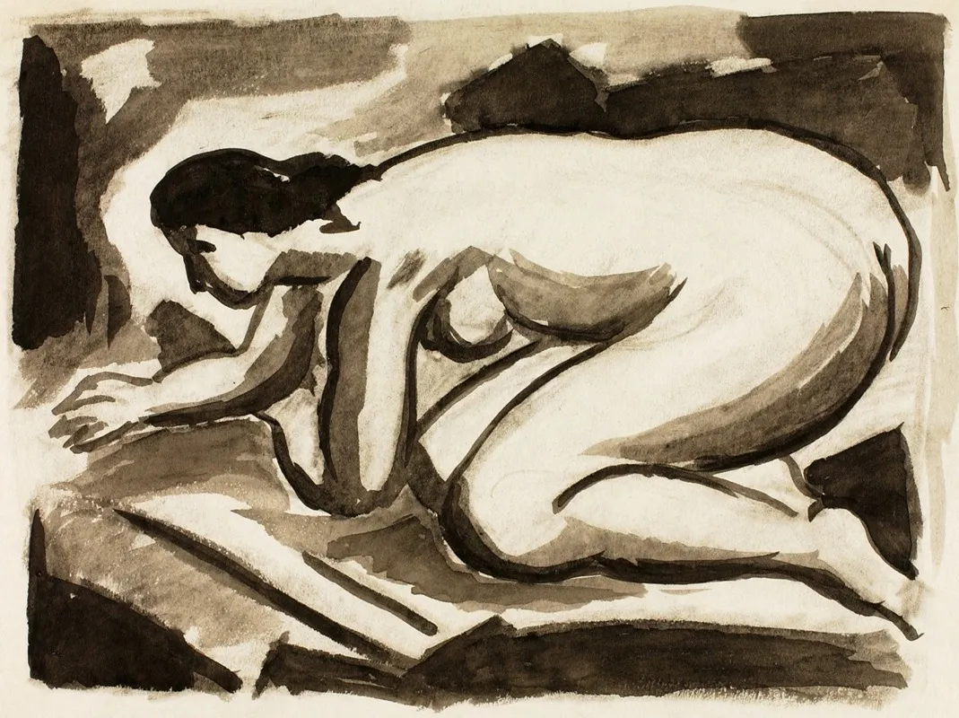 Female Nude On Hands And Knees