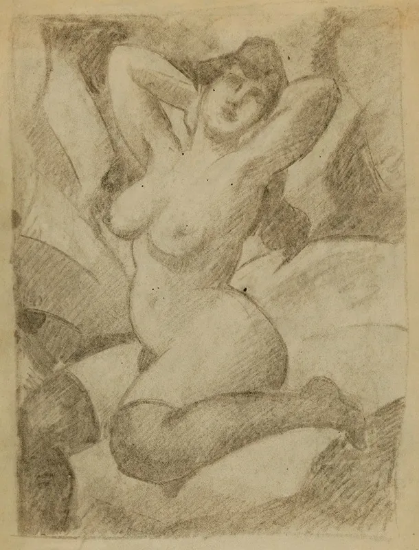 Female Nude With Black Stockings