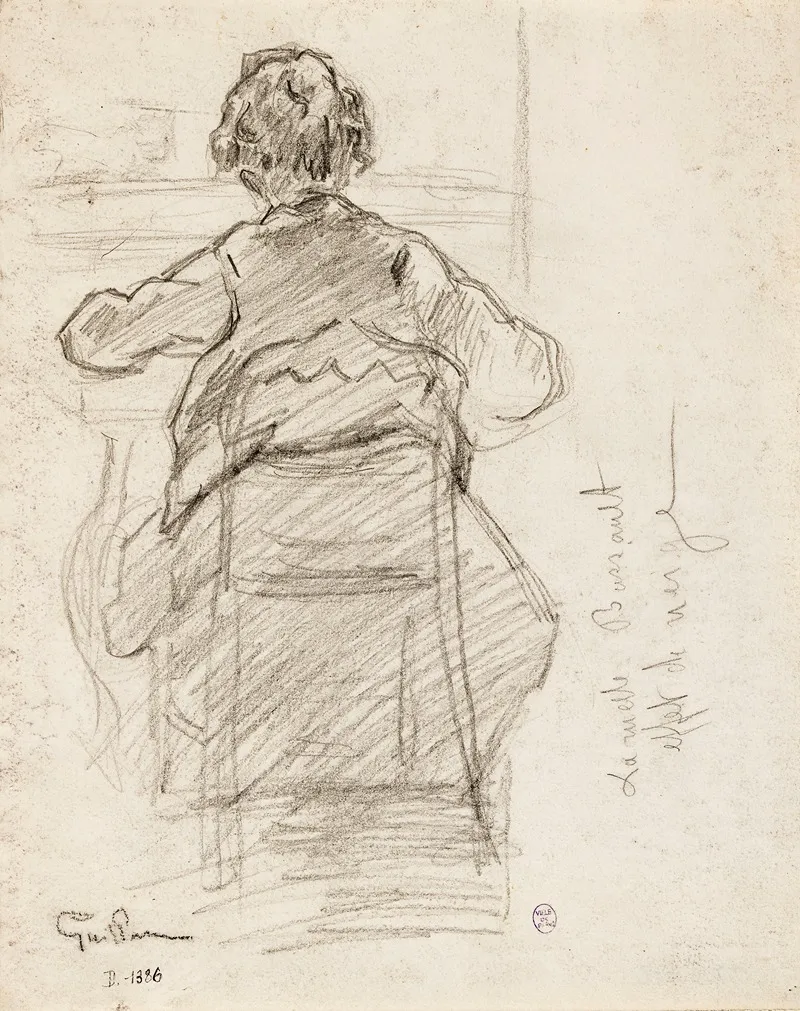 Femme Assise 9 by Armand Guillaumin - Canvas Print