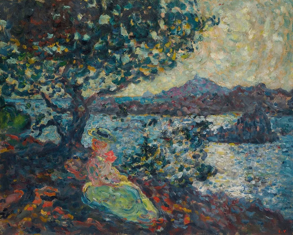 Femme Assise Au Bord De La Mer 2