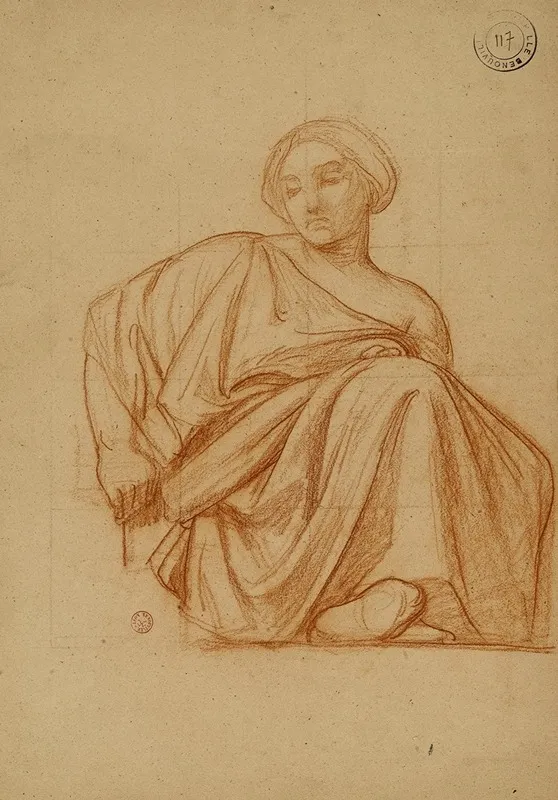 Femme Assise Drapee