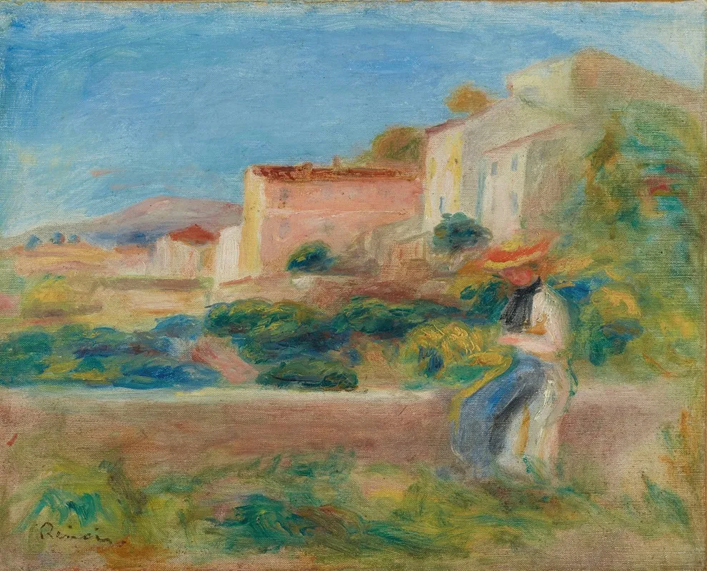 Femme Assise La Maison De La Poste A Cagnes