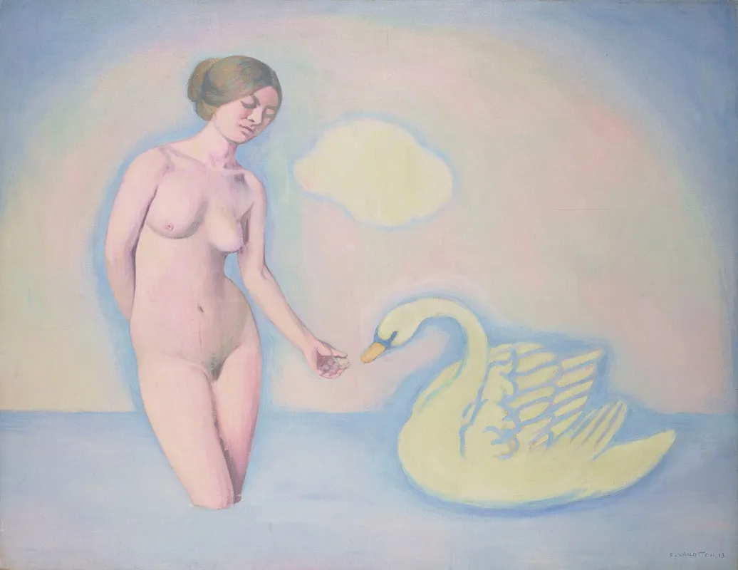 Femme Au Cygne by Félix Vallotton - Canvas Print
