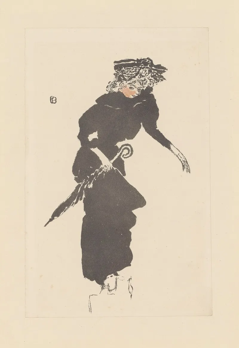 Femme Au Parapluie by Pierre Bonnard - Canvas Print