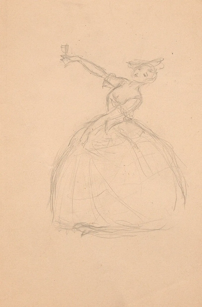 Femme Costumee by Louis de Fleurac - Canvas Print