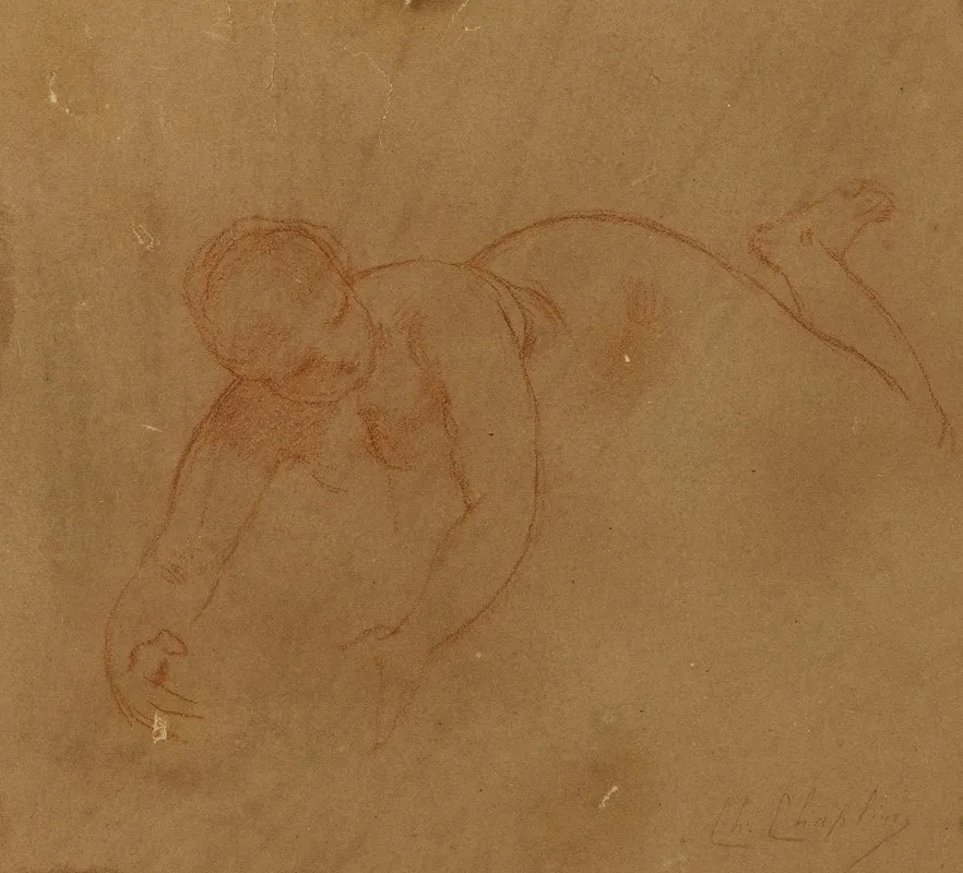 Femme Couchee 5 by Charles Chaplin - Canvas Print