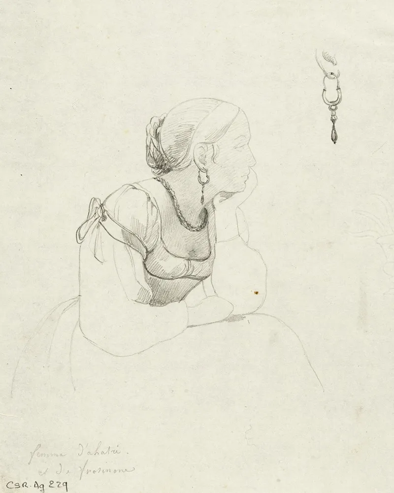 Femme Dalatri Et De Frosinone 2 by René Marjolin - Canvas Print