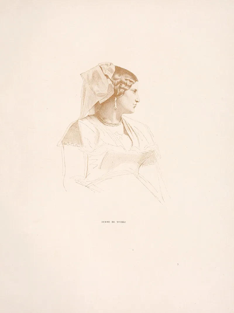 Femme De Tivoli by William Bouguereau - Canvas Print