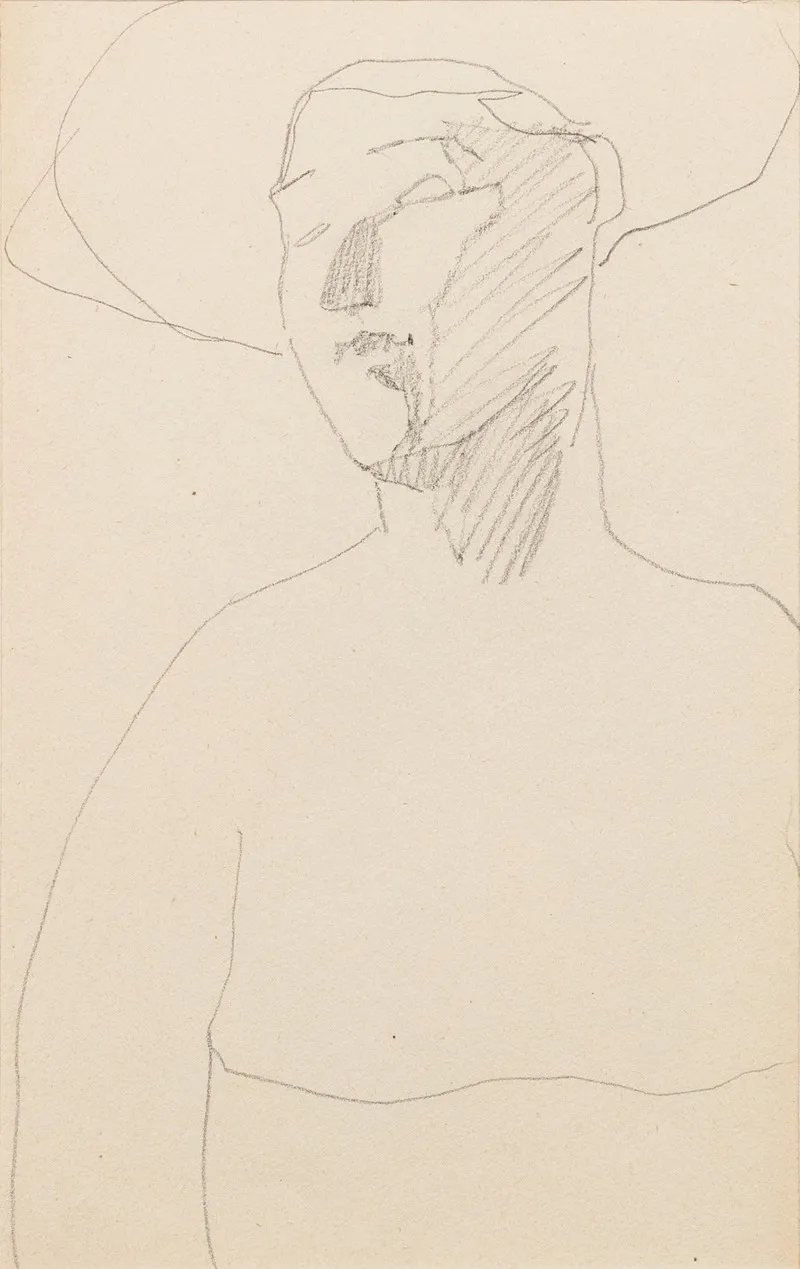 Femme De Trois Quarts Coiffee Dun Chapeau