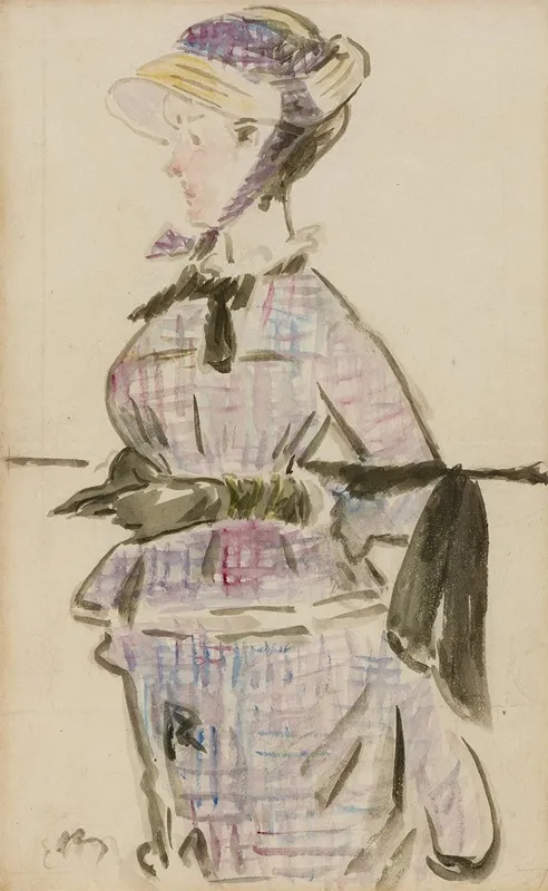 Femme En Costume De Voyage