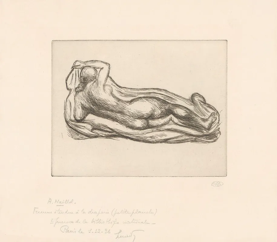 Femme Etendue A La Draperie