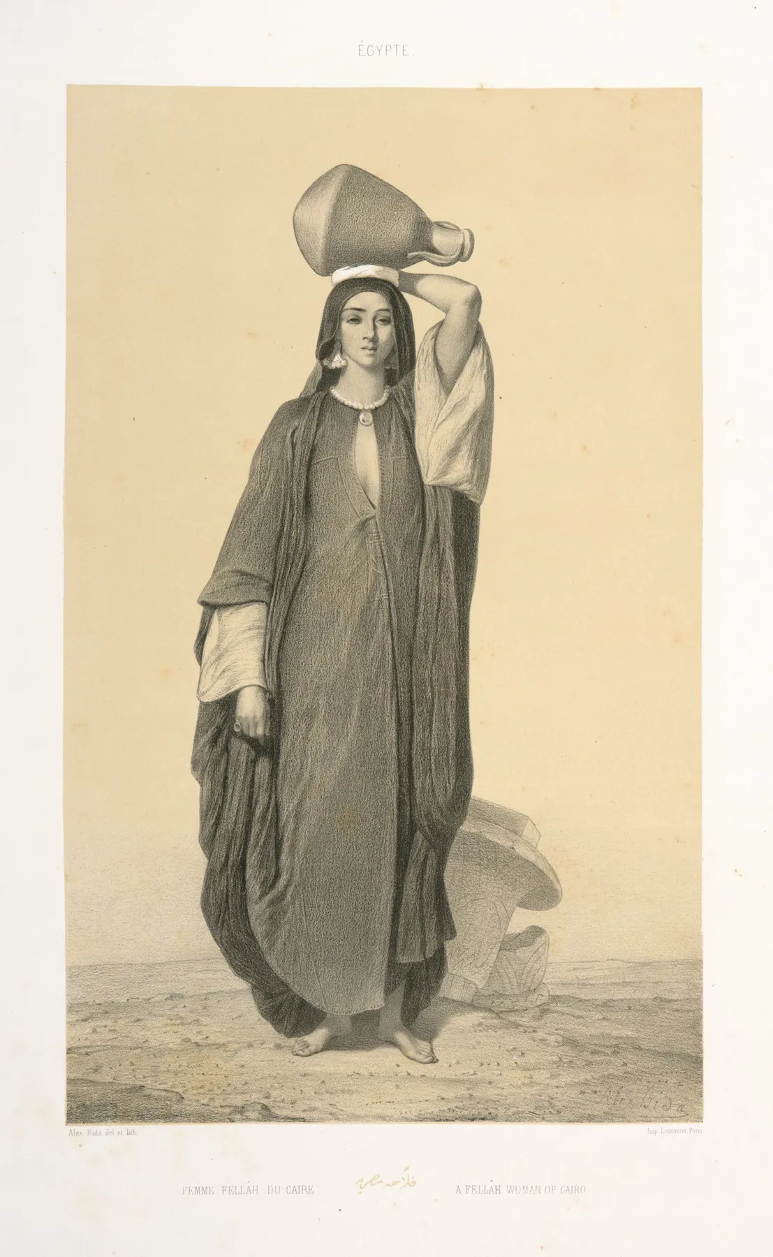 Femme Fellah Du Caire A Fellah Woman Of Cairo by Alexandre Bida - Canvas Print