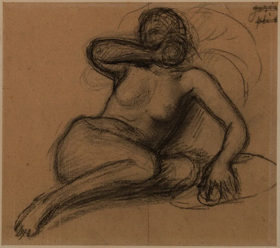 Femme Nue A Demi Etendue