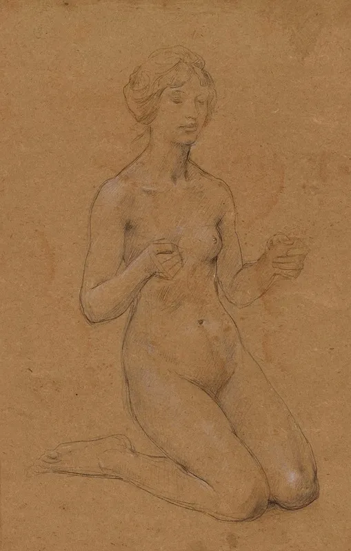 Femme Nue Agenouillee