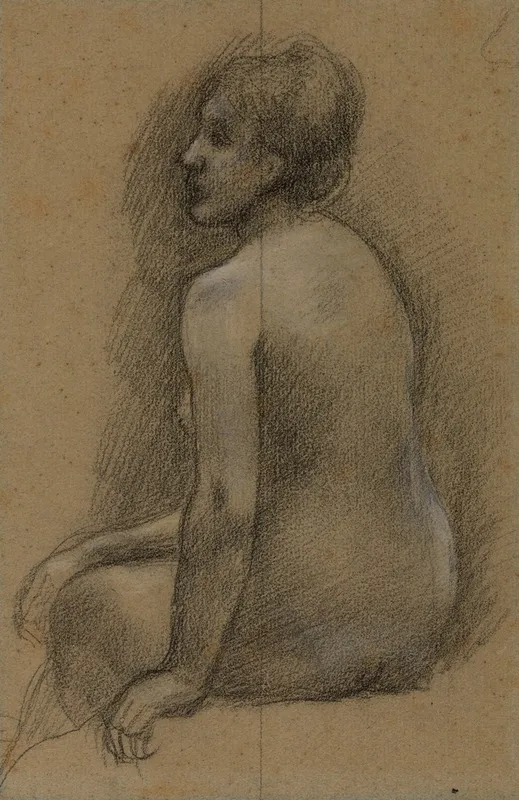 Femme Nue Assise De Dos