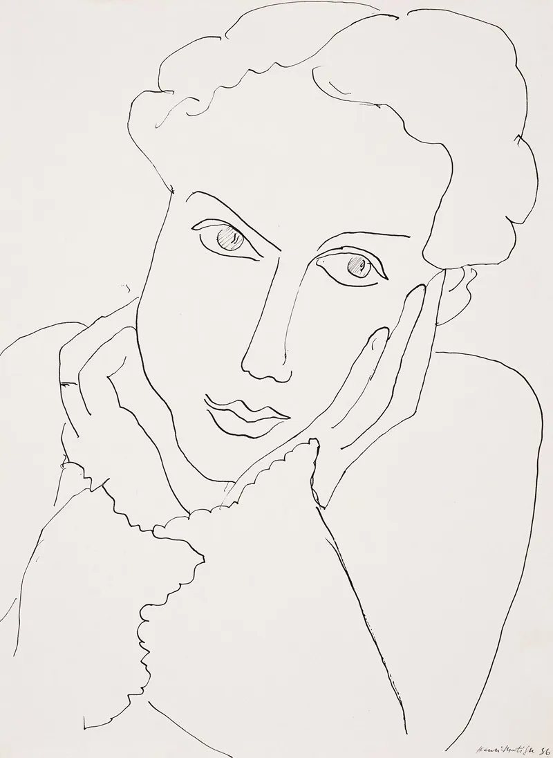 Femme Pensive 2 by Henri Matisse - Canvas Print