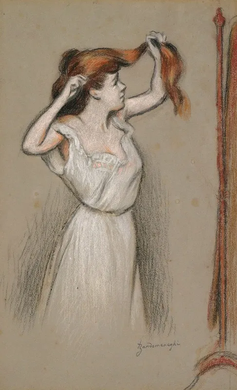 Femme Qui Se Coiffe