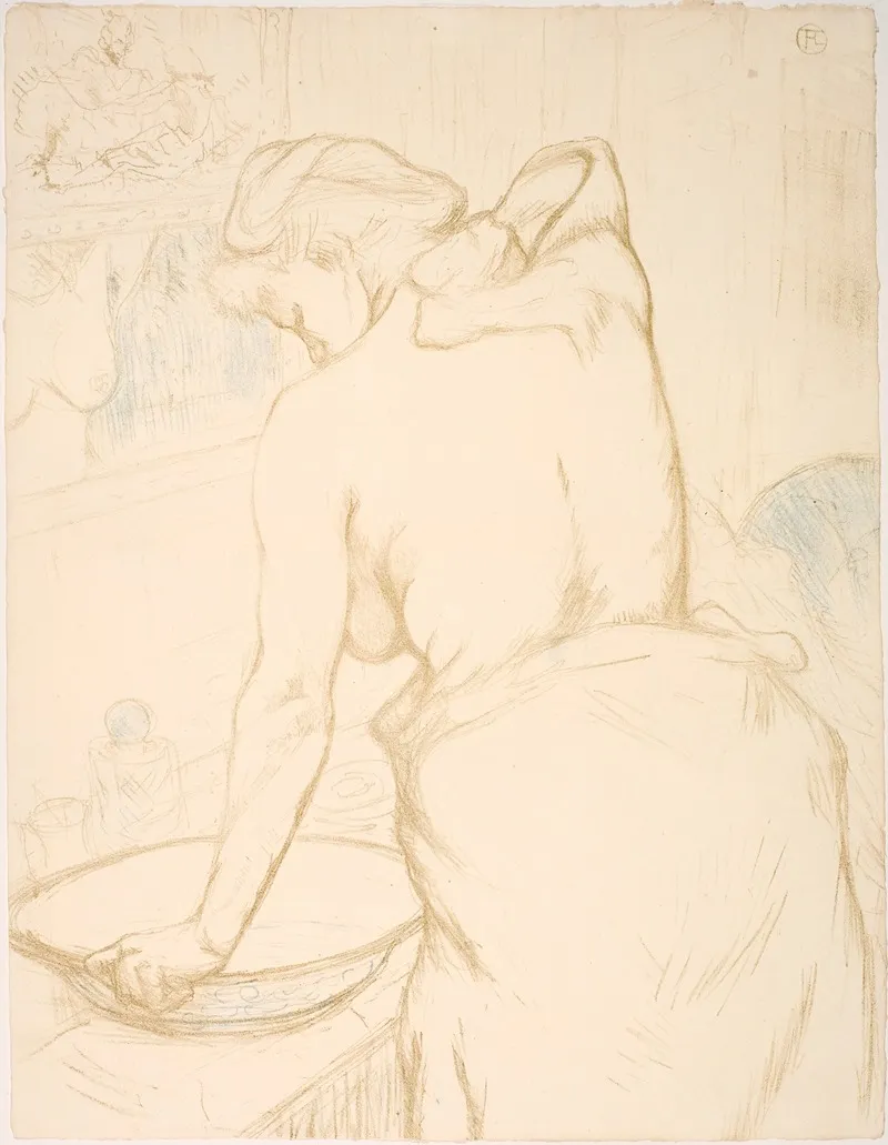 Femme Qui Se Lave La Toilette