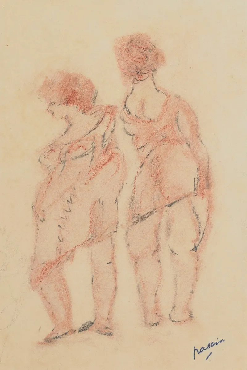 Femmes Debout by Jules Pascin - Canvas Print