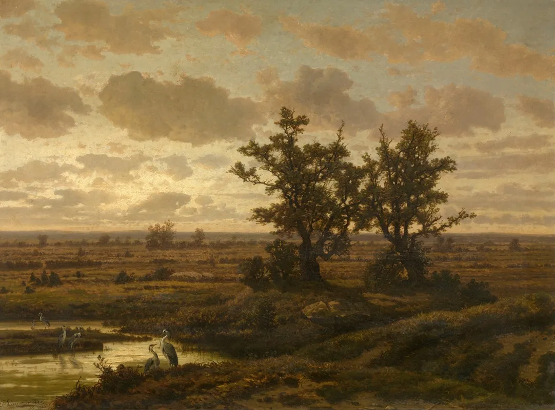 Fen In The Kempen 3 by Jean Pierre François Lamorinière - Canvas Print