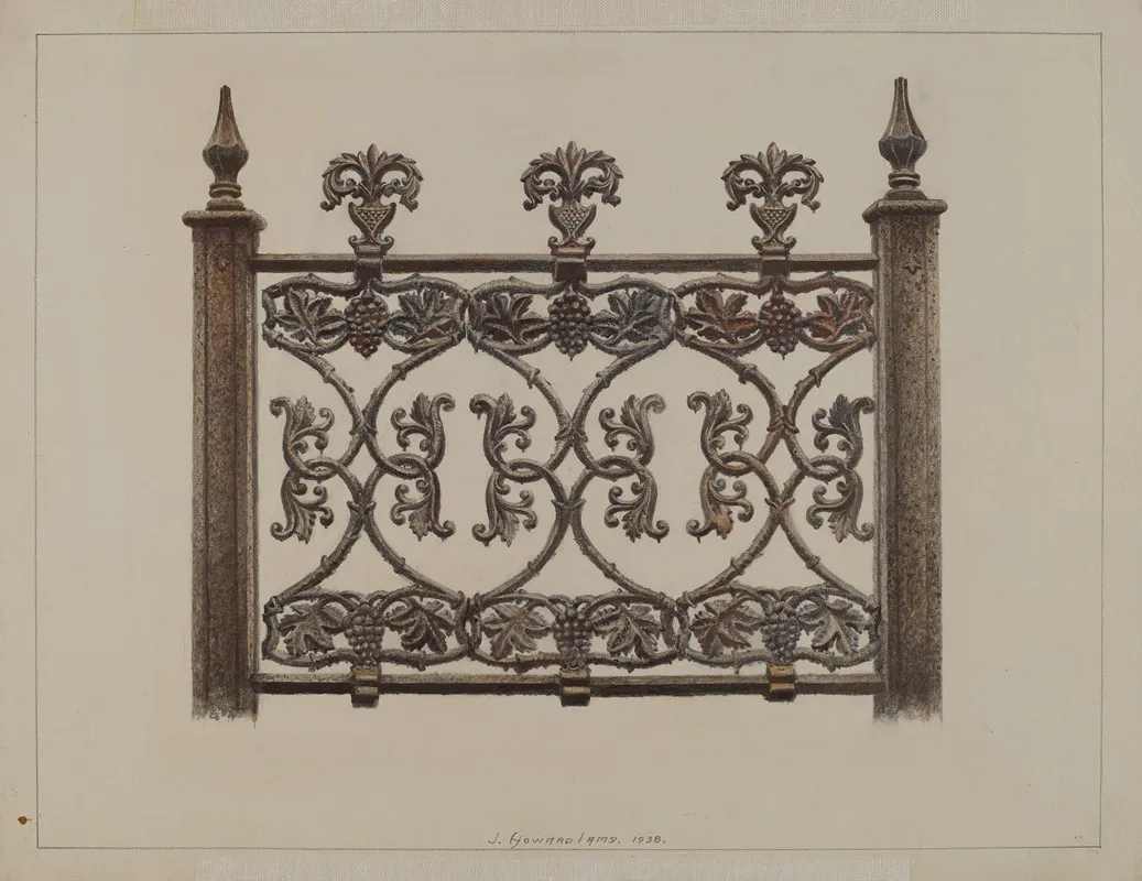 Fence Panel by J. Howard Iams - Canvas Print