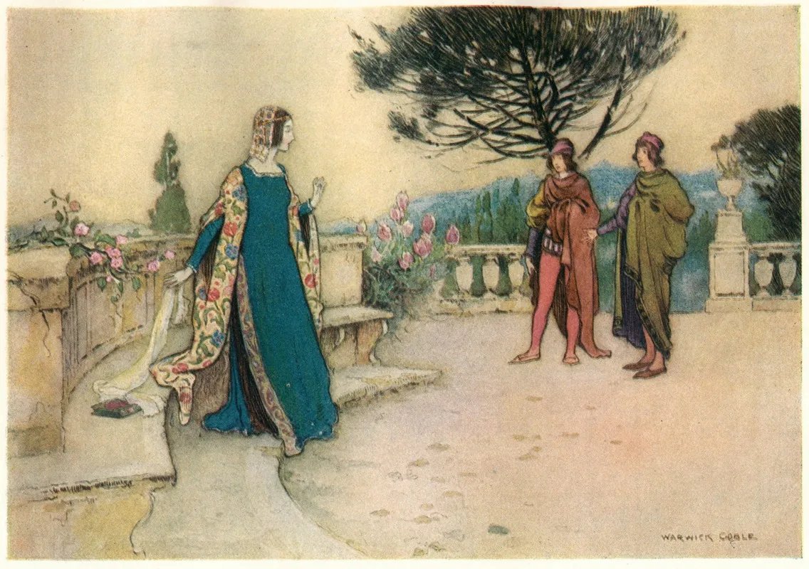 Fenicia And The Two Brothers by Warwick Goble - Canvas Print