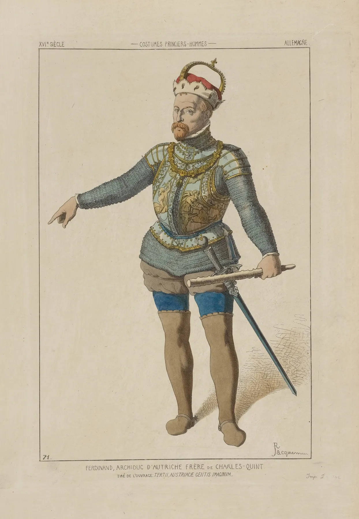 Ferdinand Archiduc Dautriche Frere De Charles Quint
