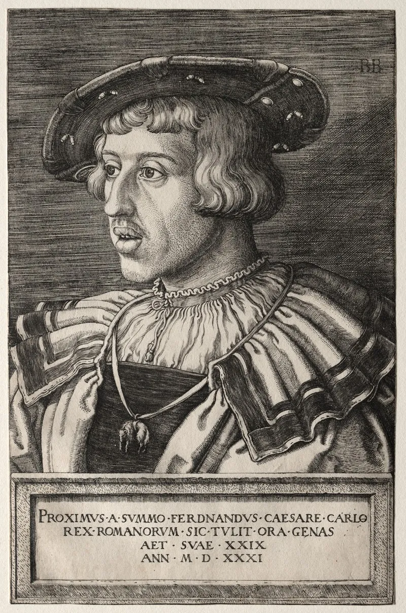 Ferdinand I by Barthel Beham - Canvas Print
