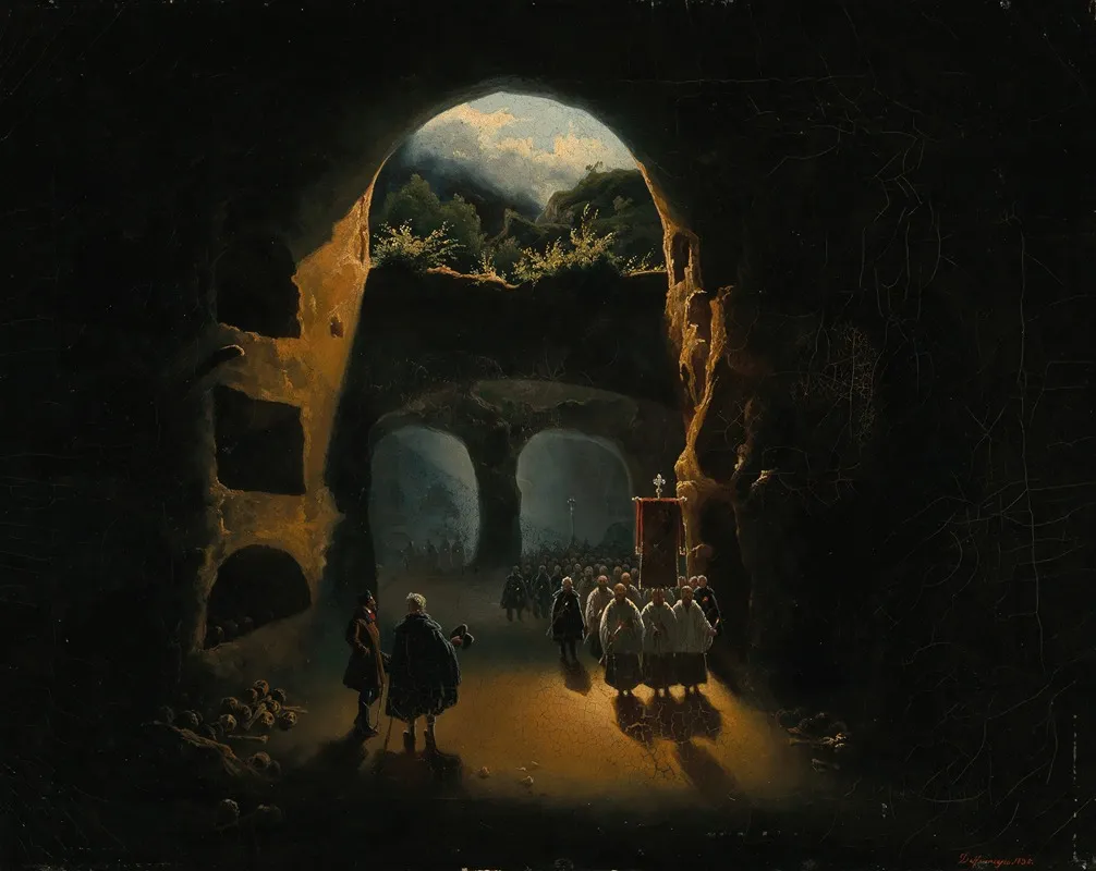 Ferdinand Ii Of Sicily In The Catacombs Of San Gennaro