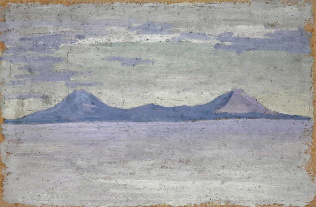 Ferne Berge Im Meer