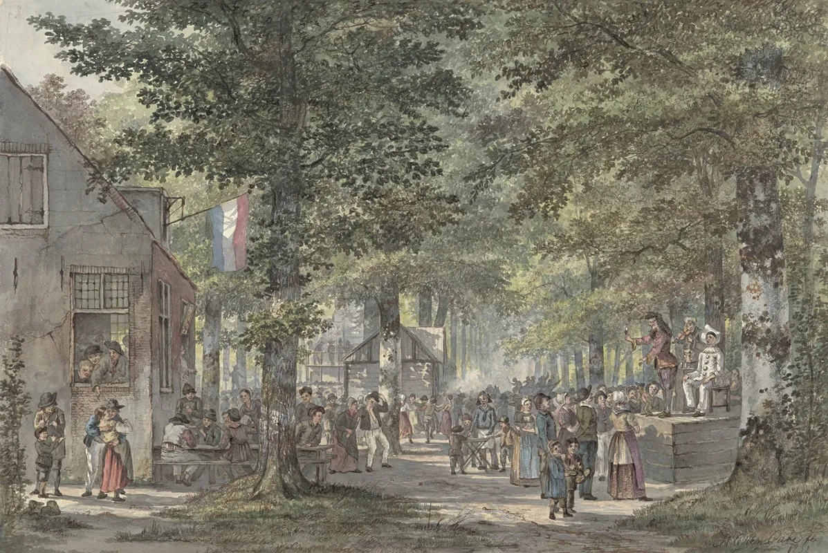 Festival In De Haarlemmer Hout by Hendrik Gerrit ten Cate - Canvas Print
