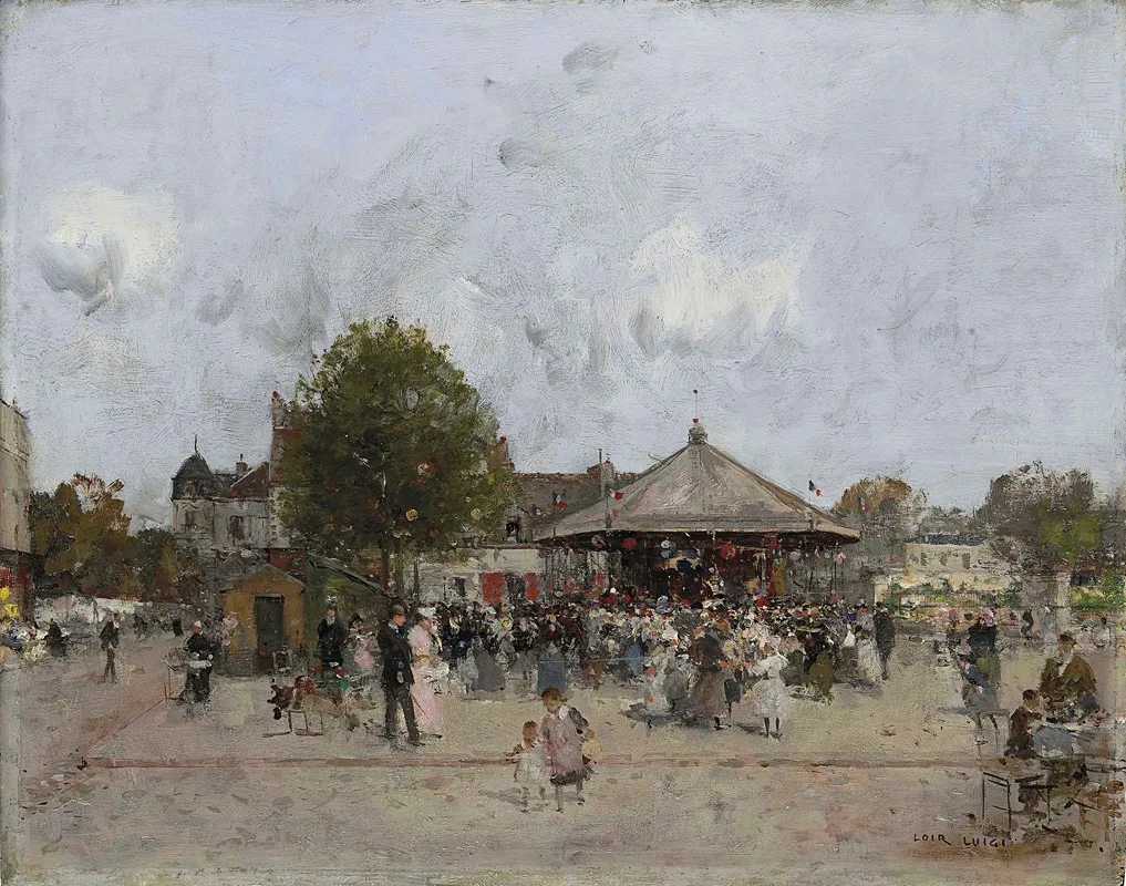 Fete Foraine by Luigi Loir - Canvas Print