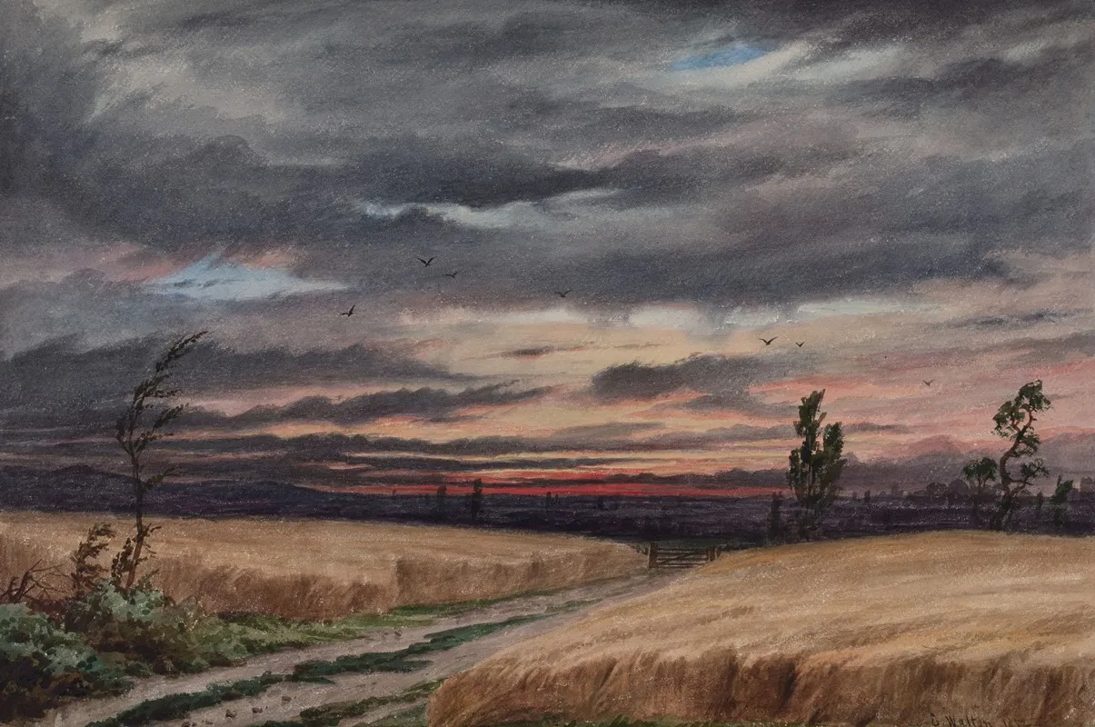 Field Near Cofton by Elijah Walton - Canvas Print