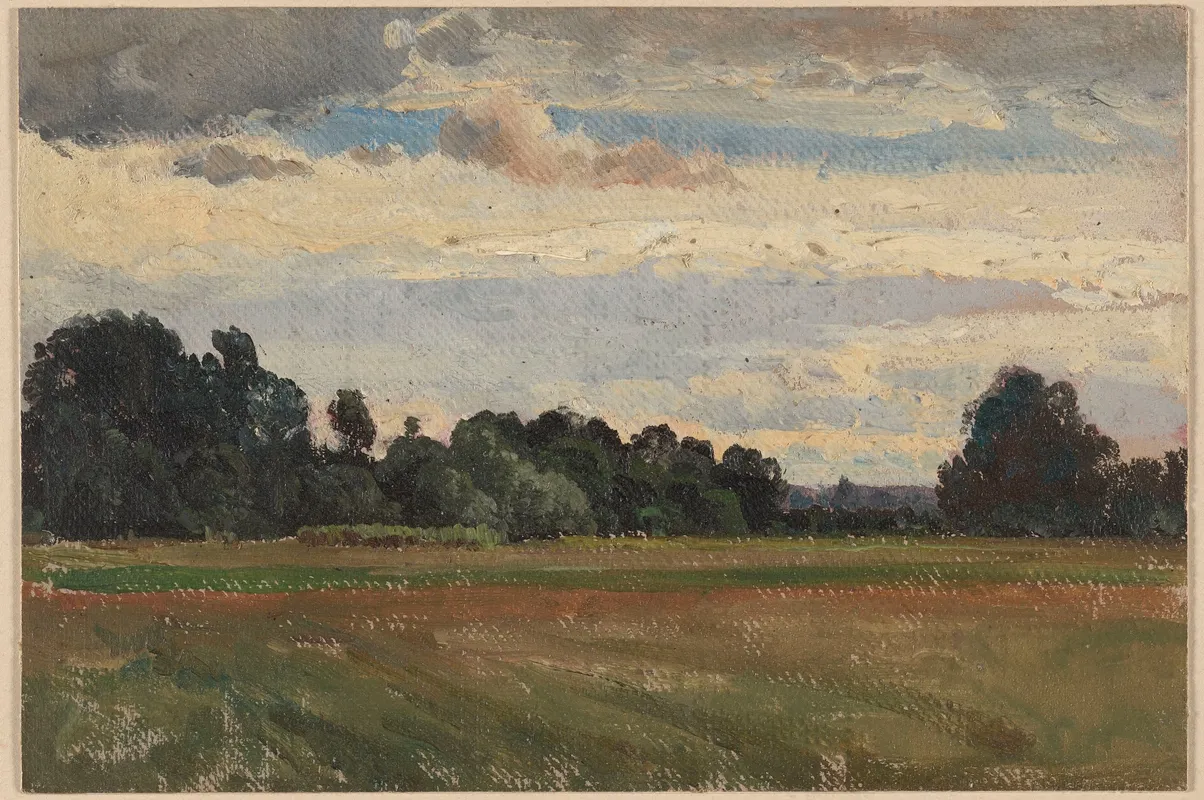 Fields Near Trzebnica by Adolf Dressler - Canvas Print